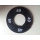Maatring 9cm zwart/wit 49 